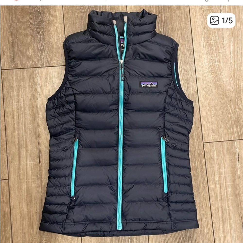Patagonia Women's Down Sweater Vest XXS Navy NWOT - Picture 5 of 16